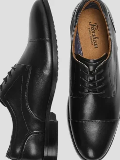 Oxfords|Dress & Formal Shoes-Florsheim Remi Leather Cap Toe Oxfords Black