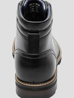 Boots-Florsheim Renegade Leather Plain Toe Chukka Boots Black