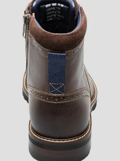 Boots-Florsheim Renegade Leather Wingtip Boots Tan