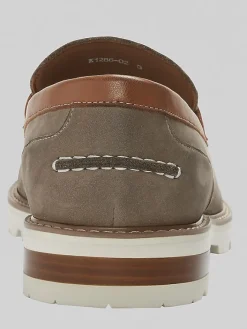 Loafers & Slip-ons|Casual Shoes-Florsheim Renegade Moc Toe Penny Loafers Gray