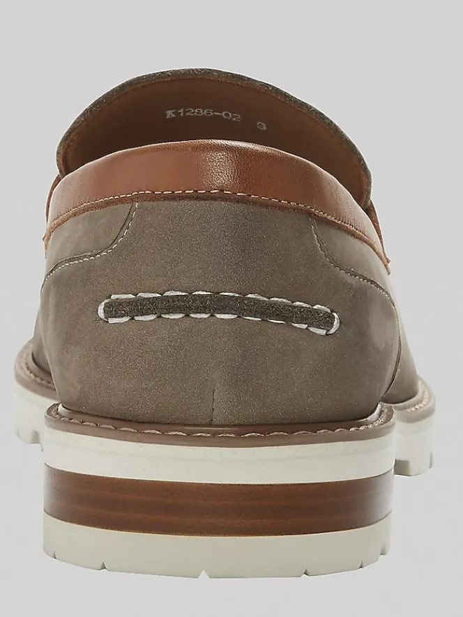 Loafers & Slip-ons|Casual Shoes-Florsheim Renegade Moc Toe Penny Loafers Gray