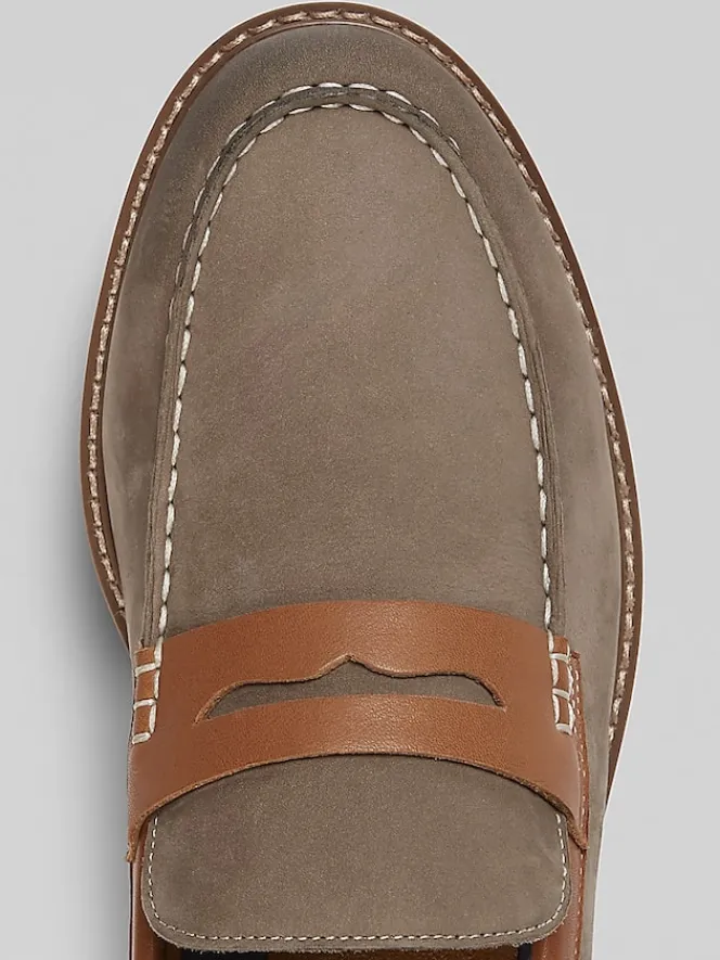 Loafers & Slip-ons|Casual Shoes-Florsheim Renegade Moc Toe Penny Loafers Gray