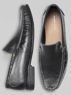 Loafers & Slip-ons-Donald Pliner Reuben Moc Toe Loafers Black
