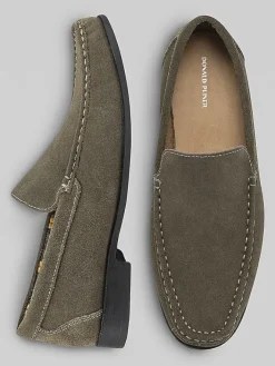 Loafers & Slip-ons-Donald Pliner Reuben Suede Moc Toe Loafers Green