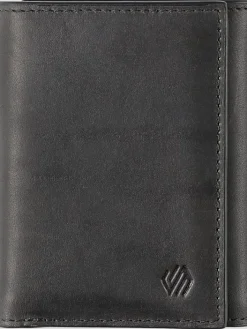Wallets-Johnston &Amp; Murphy Rhodes Leather Trifold Wallet Black