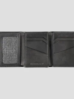 Wallets-Johnston &Amp; Murphy Rhodes Leather Trifold Wallet Black