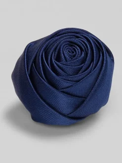 Formal Accessories|Tie Bars & Cufflinks-Pronto Uomo Rosette Lapel Pin Black