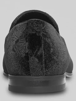 Loafers & Slip-ons|Dress & Formal Shoes-Moretti Roswell Smoking Shoes Black