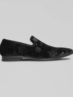 Loafers & Slip-ons|Dress & Formal Shoes-Moretti Roswell Smoking Shoes Black