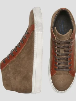 Sneakers|Casual Shoes-Giovacchini Ruben Suede High Top Sneakers Blue