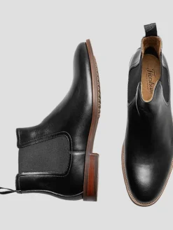 Boots-Florsheim Rucci Plain Toe Gore Boots Black