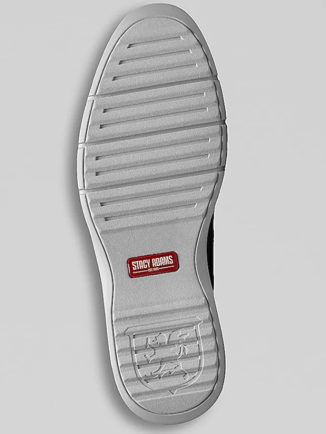 Casual Shoes|Casual Shoes-Stacy Adams Scanlon Plain Toe Elastic Lace Shoes Brown