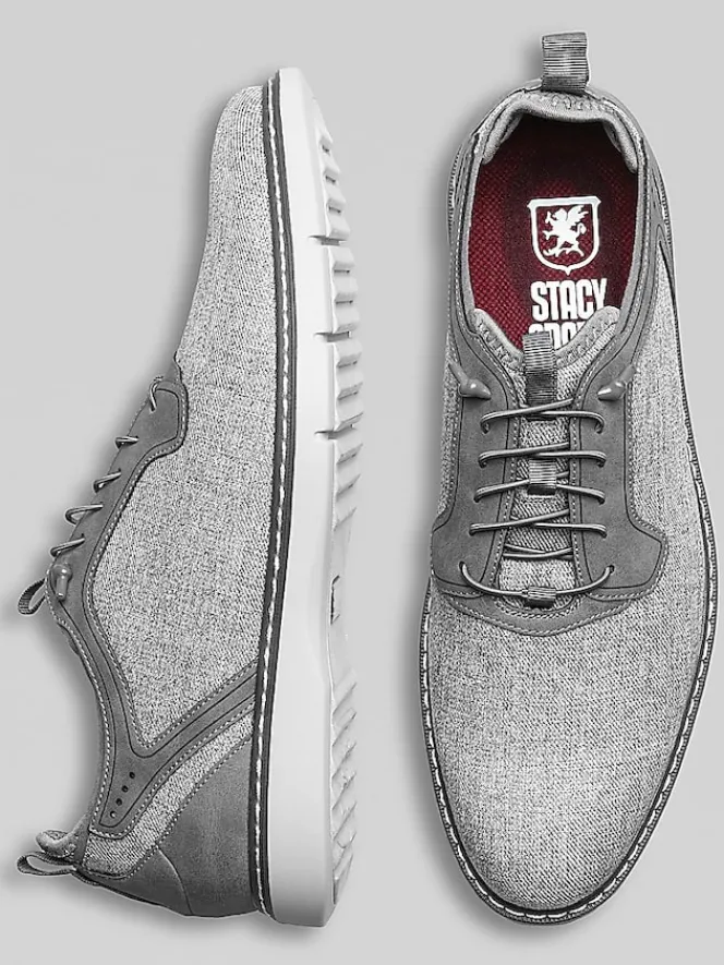 Casual Shoes|Casual Shoes-Stacy Adams Scanlon Plain Toe Elastic Lace Shoes Brown