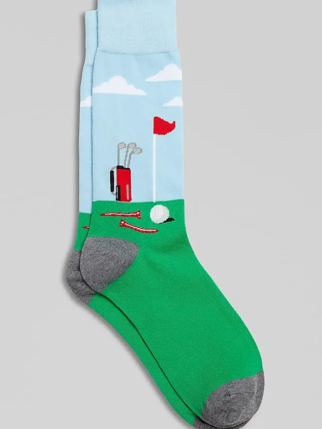 Socks-Egara Scenic Golf Socks Cerulean