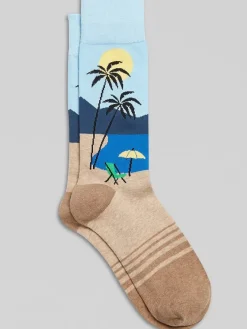 Socks-Egara Scenic Palm Tree Socks Cerulean