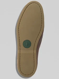 Loafers & Slip-ons|Casual Shoes-Eastland Seadog Moc Toe Boat Shoes Brown/White