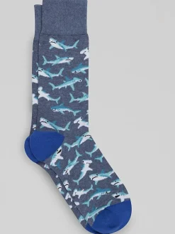 Socks-Egara Shark Species Socks Denim Heather