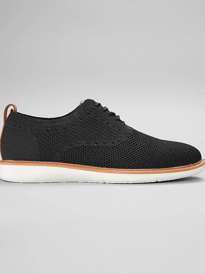 Oxfords|Casual Shoes-Freeman Shiloh Knit Oxfords Black