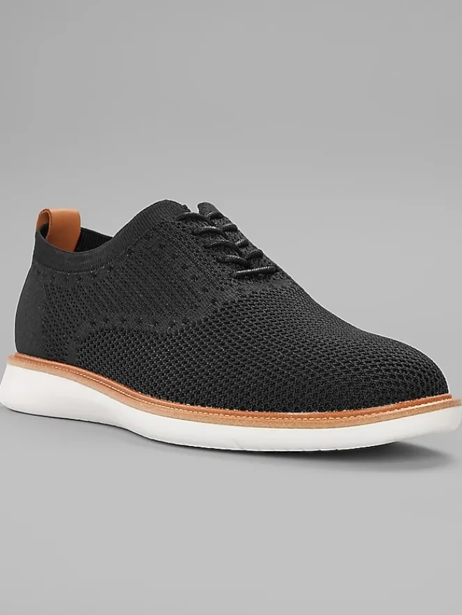 Oxfords|Casual Shoes-Freeman Shiloh Knit Oxfords Black