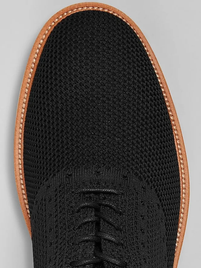 Oxfords|Casual Shoes-Freeman Shiloh Knit Oxfords Black