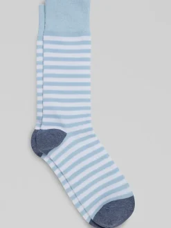 Socks-Egara Simple Stripe Socks Cerulean