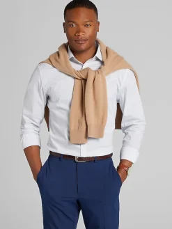 Patterned Dress Shirts|Dress Shirts-Egara Skinny Fit Floral Dress Shirt Blush