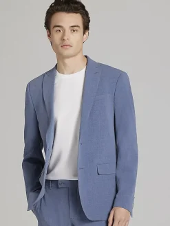 3-piece Suits|Suit Separates-Egara Skinny Fit Seersucker Suit Jacket Chambrary Seersucker