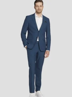 3-piece Suits|Suit Separates-Egara Skinny Fit Suit Jacket Teal