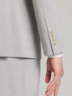 3-piece Suits|Suit Separates-Egara Skinny Fit Suit Jacket Pearl Grey