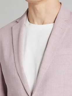 Suit Separates|3-piece Suits-Egara Skinny Fit Suit Jacket Dusty Rose