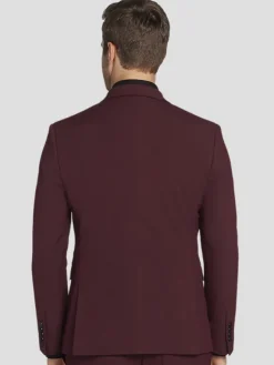 Suit Separates|3-piece Suits-Egara Skinny Fit Suit Jacket Wine