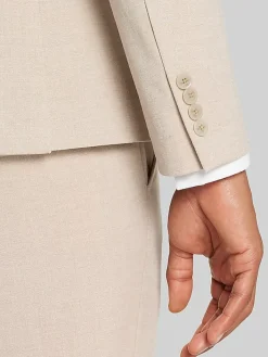 3-piece Suits|Suit Separates-Egara Skinny Fit Suit Jacket Tan Solid