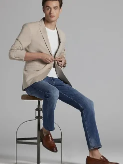 3-piece Suits|Suit Separates-Egara Skinny Fit Suit Jacket Tan Solid