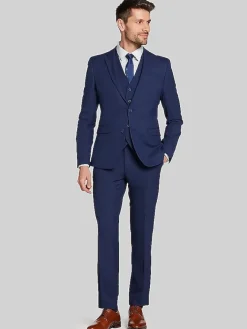 3-piece Suits|Suit Separates-Egara Skinny Fit Suit Jacket Blue/Postman