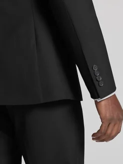 3-piece Suits|Suit Separates-Egara Skinny Fit Suit Jacket Black Solid