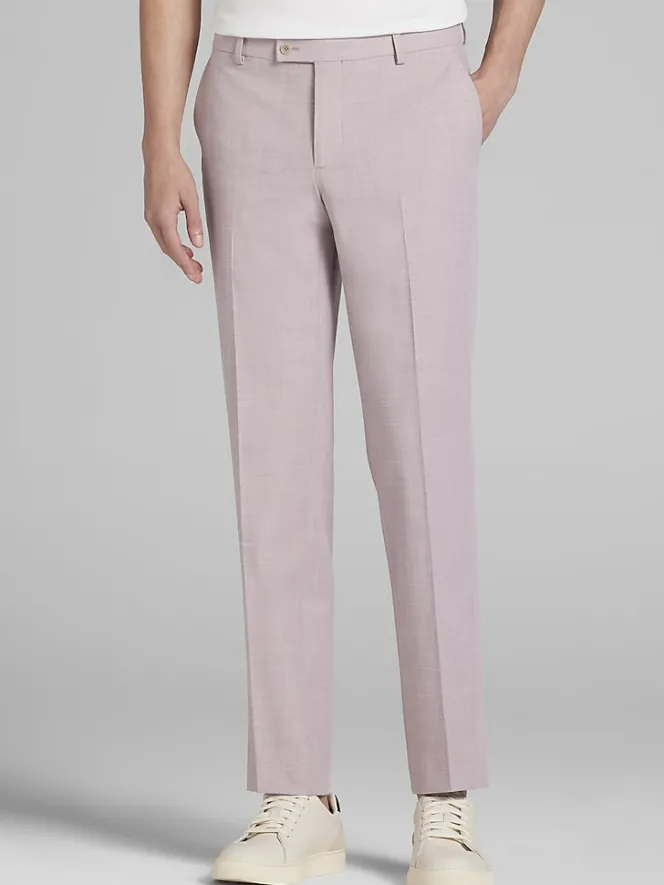 Big & Tall Pants|Big & Tall Suits-Egara Skinny Fit Suit Pants Dusty Rose