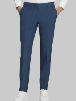 Dress Pants|3-piece Suits-Egara Skinny Fit Suit Pants Teal