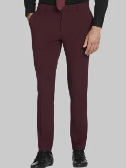 Dress Pants|3-piece Suits-Egara Skinny Fit Suit Pants Wine