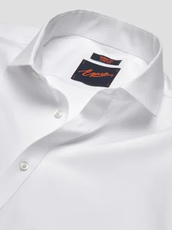 Solid Dress Shirts|Dress Shirts-Egara Skinny Fit Wrinkle-Resistant Dress Shirt Tuxedo White