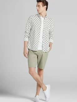 Button Up Shirts|Long Sleeve Button Up Shirts-Paisley &Amp; Gray Slim Fit Bee Button Up Shirt White