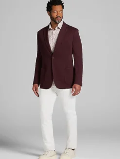 Sport Coats|Sport Coats-Calvin Klein Slim Fit Blazer Burgundy