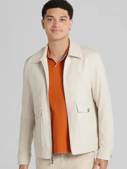 Outerwear-Paisley &Amp; Gray Slim Fit Bomber Jacket Lt Tan