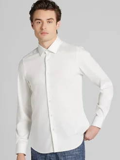 Button Up Shirts|Long Sleeve Button Up Shirts-Paisley &Amp; Gray Slim Fit Button Up Shirt White