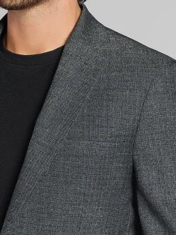 Sport Coats|Sport Coats-Calvin Klein Slim Fit Check Sport Coat Grey/Charcoal Check