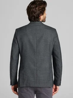 Sport Coats|Sport Coats-Calvin Klein Slim Fit Check Sport Coat Grey/Charcoal Check