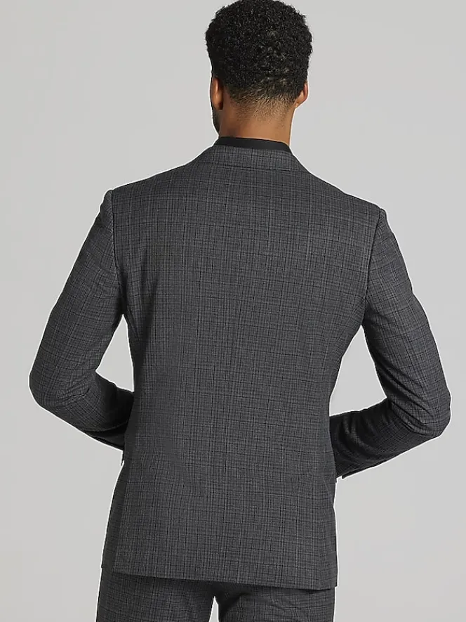 2-piece Suits-Wilke-Rodriguez Slim Fit Check Suit Gray Check