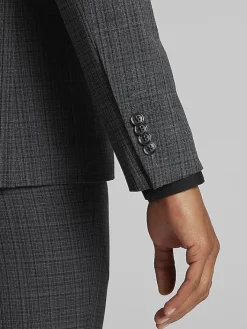 2-piece Suits-Wilke-Rodriguez Slim Fit Check Suit Gray Check