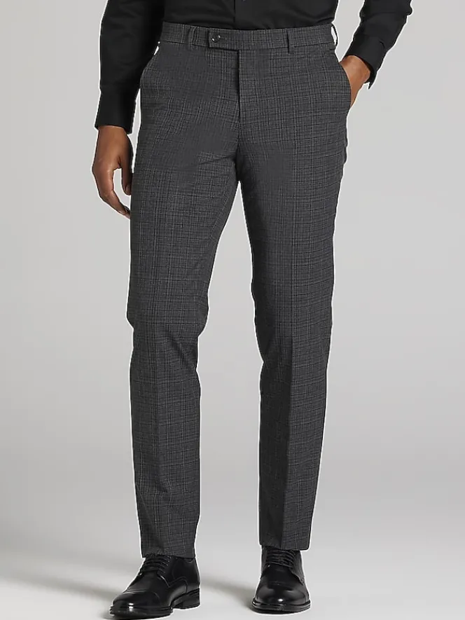 2-piece Suits-Wilke-Rodriguez Slim Fit Check Suit Gray Check