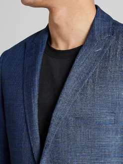 3-piece Suits|Suit Separates-Paisley &Amp; Gray Slim Fit Check Suit Jacket Blue Check