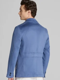 Outerwear-Paisley &Amp; Gray Slim Fit City Microsuede Jacket Light Blue